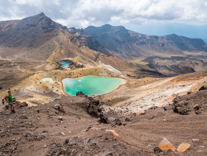 new zealand tongariro crossing view from top