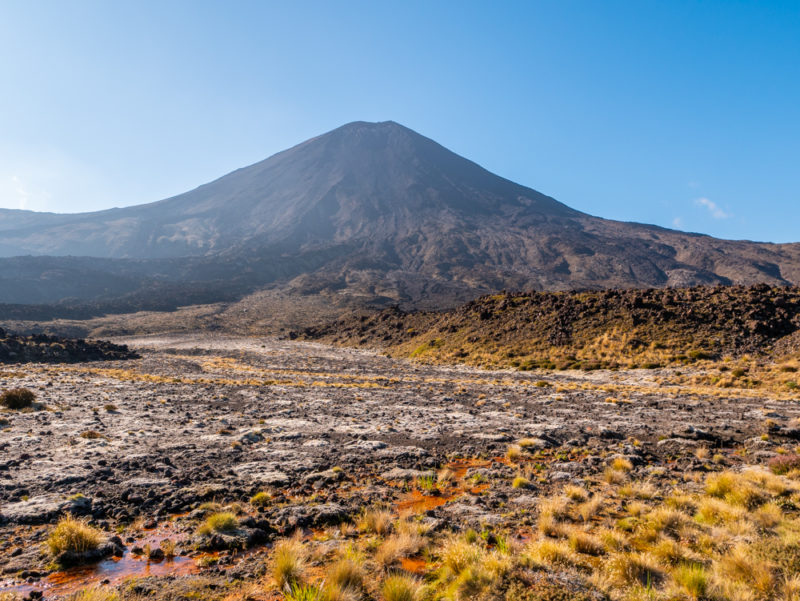 new zealand tongariro crossing volcano in the morning