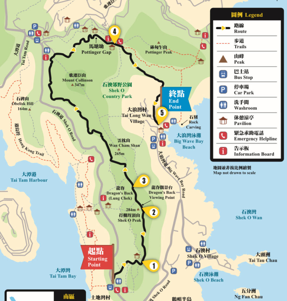 drangon back trail map