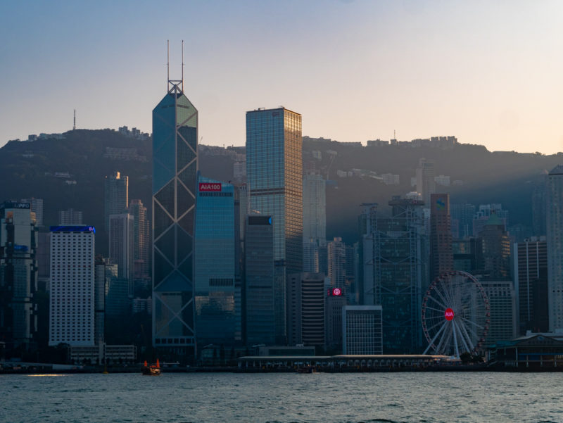 hong kong at dusk