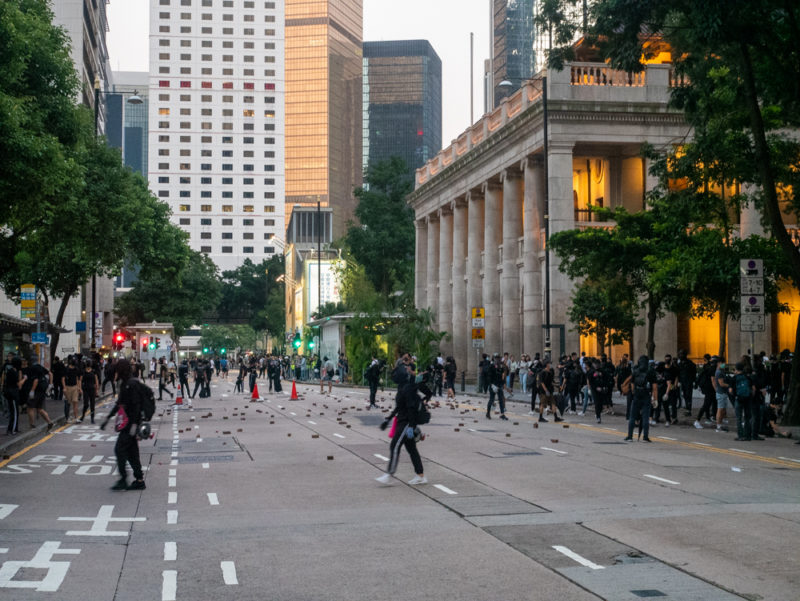 hong kong street gatherings