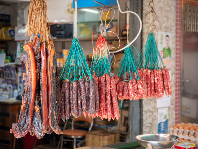 dry sausages in hong kong