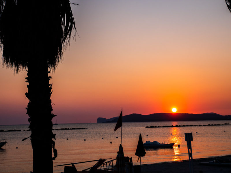 alghero sun going down