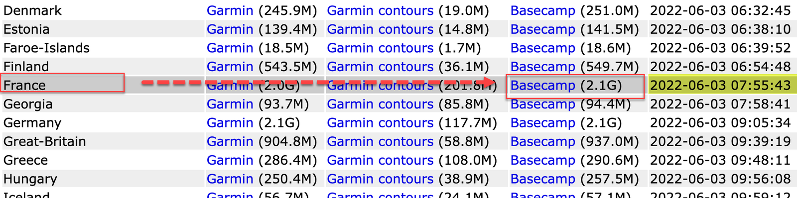 garmin opentopomap org france