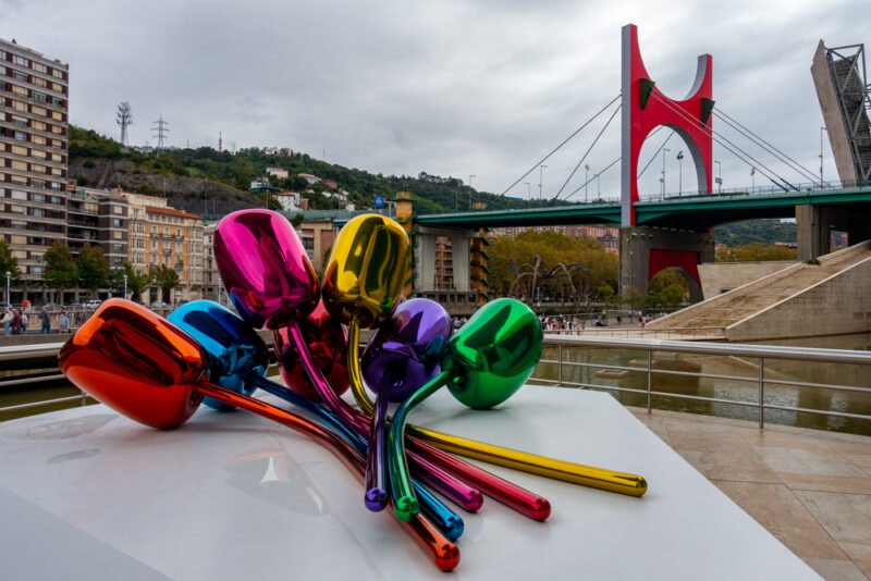Guggenheim tulips Bilbao