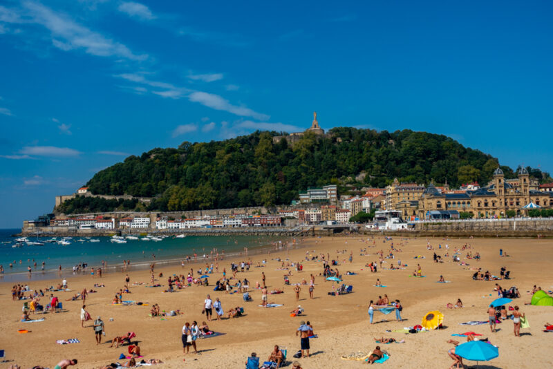 San sebastian main beach