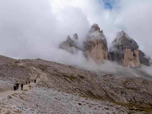 Trei Cime dans la brume
