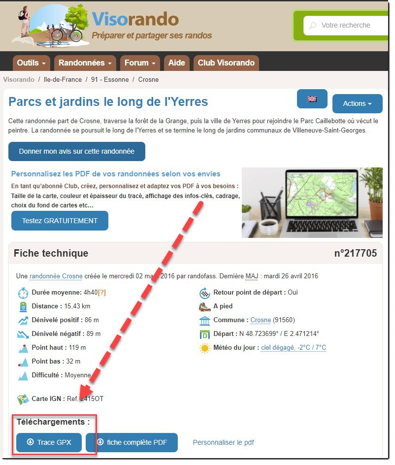 visorando gpx