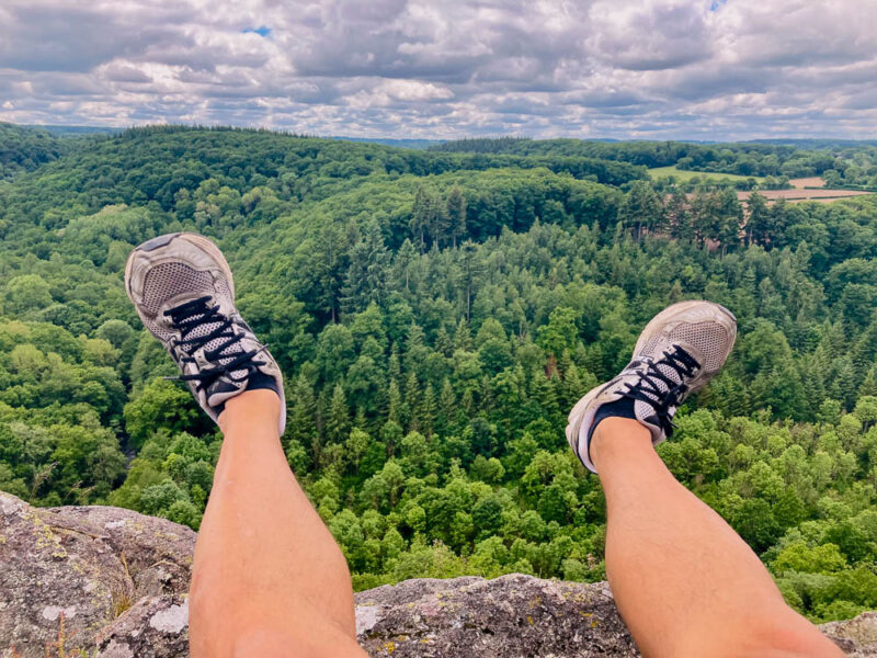 jambe dans le vide roche doetre