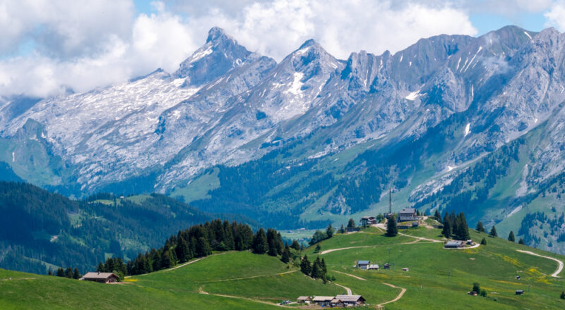 Panorama au dessus de la Clusaz