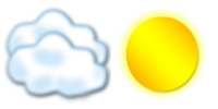 icon weather clouds to sun